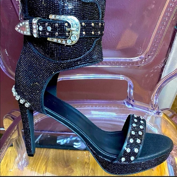 Western Barbie Pinup Sugar Thrillz Rodeo High Heels - Picture 4 of 4